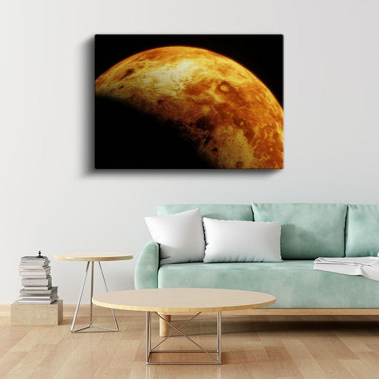 Altın Gezegen - Uzayın Derinliklerinden Muhteşem Görüntü Kanvas Tablo