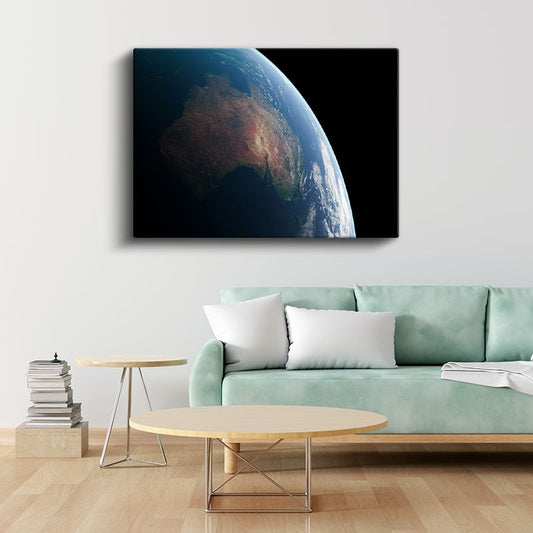 Dünya'dan Görünüm - Uzaydan Avustralya Kıtası Kanvas Tablo