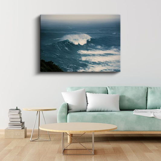 Okyanus Dalgası - Güçlü ve Heybetli Deniz Manzarası Kanvas Tablo