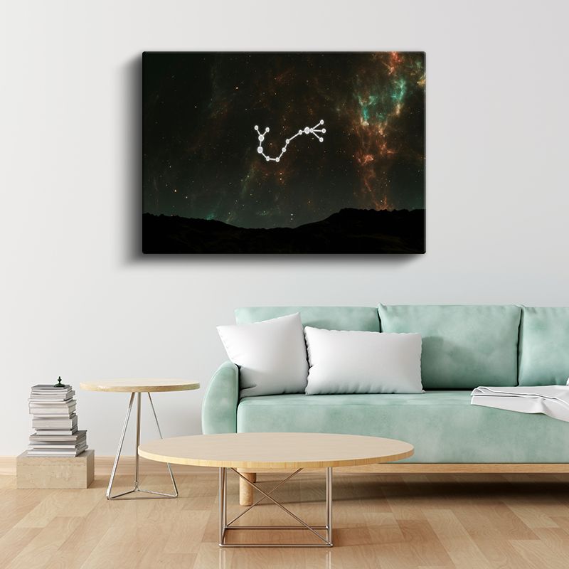 Yıldız Takımı - Gece Gökyüzünde Kozmik Işıltılar Kanvas Tablo