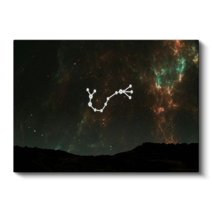 Yıldız Takımı - Gece Gökyüzünde Kozmik Işıltılar Kanvas Tablo