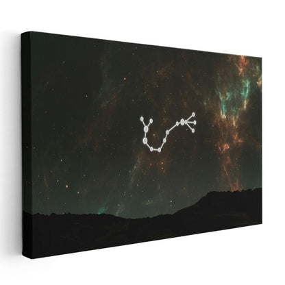 Yıldız Takımı - Gece Gökyüzünde Kozmik Işıltılar Kanvas Tablo