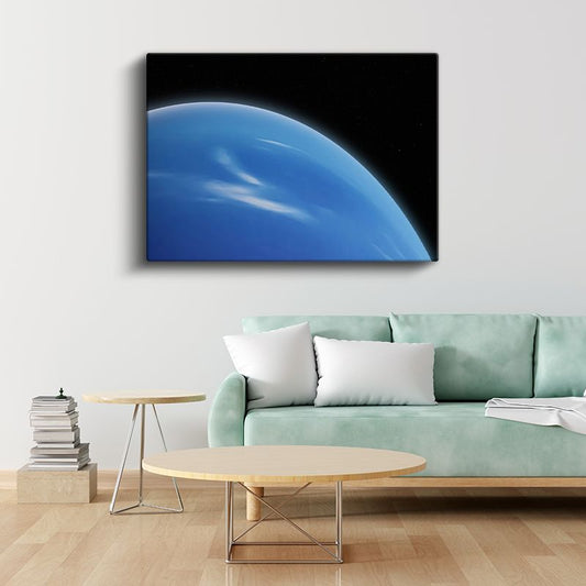 Uzayın Mavi Şiiri - Neptün Gezegeni Kanvas Tablo