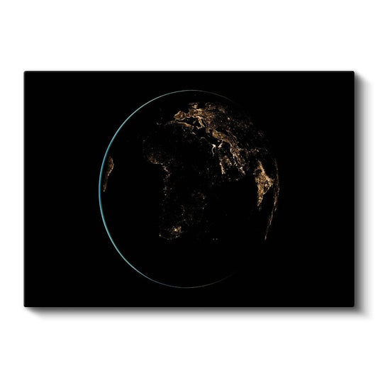 Gece Dünyası - Karanlıkta Parlayan Şehirler Kanvas Tablo