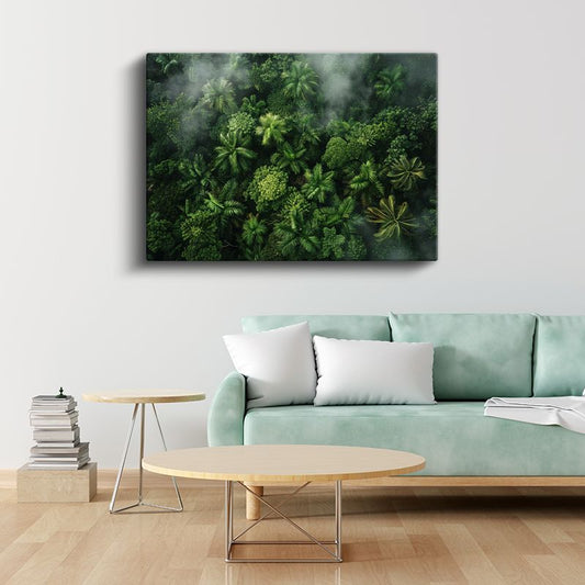Yağmur Ormanı - Yeşilin Binbir Tonu Kanvas Tablo