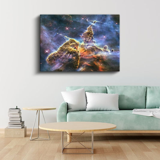 Kozmik Nebula - Yıldızlarla Bezeli Uzay Derinliği Kanvas Tablo