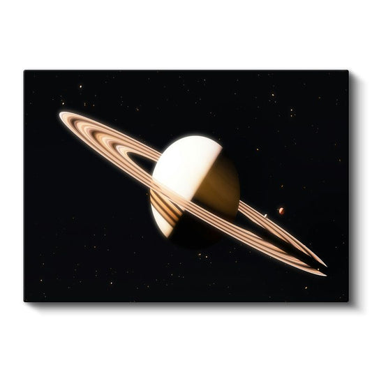 Satürn'ün Halkaları - Uzayın Derinliklerinden Göz Alıcı Gezegen Kanvas Tablo