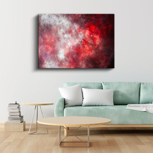 Kızıl Nebula - Kozmik Bulutların Etkileyici Dansı Kanvas Tablo