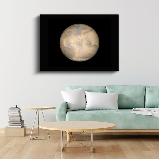Mars Gezegeni - Kozmik Kızıl Dünya Görüntüsü Kanvas Tablo