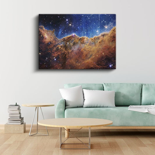 Kozmik Nebula - Yıldızlarla Bezeli Uzay Manzarası Kanvas Tablo