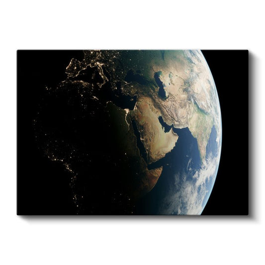 Dünya - Uzaydan Görünüm Kanvas Tablo
