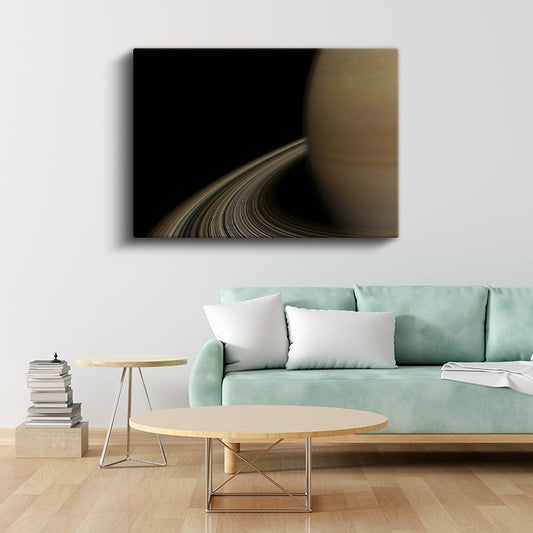 Satürn'ün Halkaları - Kozmik Zarafetin Dansı Kanvas Tablo