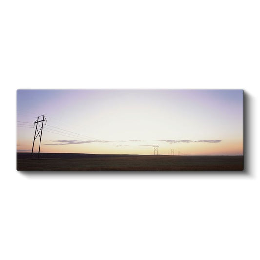 Gün Batımı - Huzur Veren Ova Silüeti Kanvas Tablo