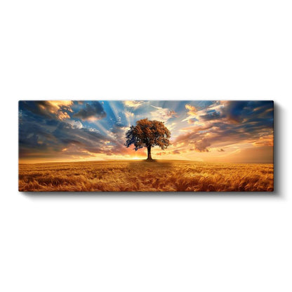Buğday Tarlası - Güneş Işınları Kanvas Tablo