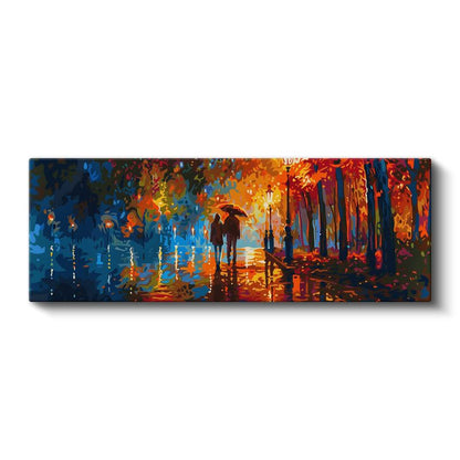 Sonbahar Yürüyüşü - Yağmurlu Akşam Kanvas Tablo