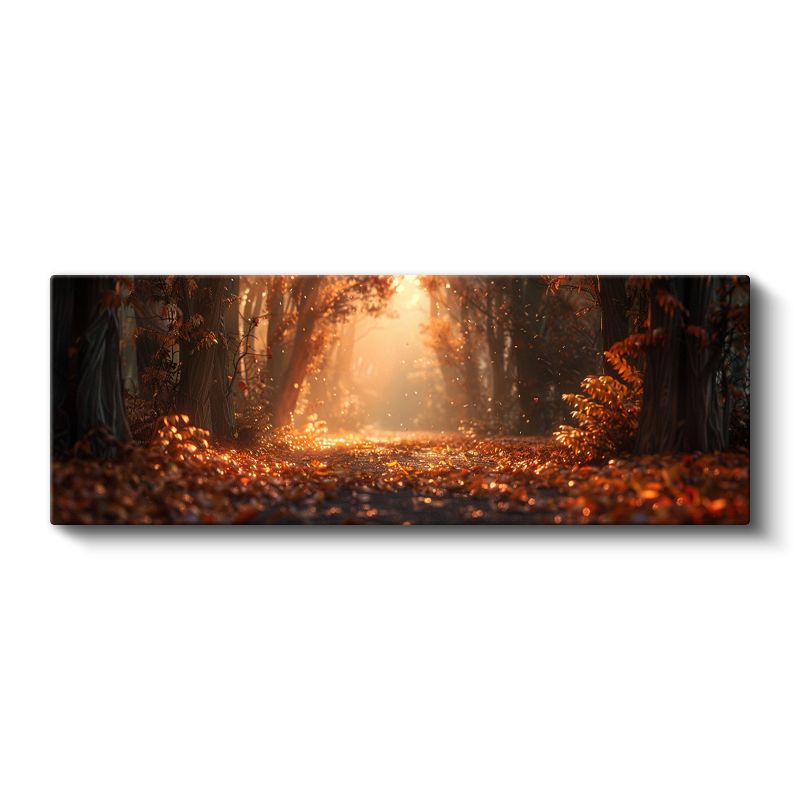 Altın Patika - Büyüleyici Sonbahar Ormanı Kanvas Tablo
