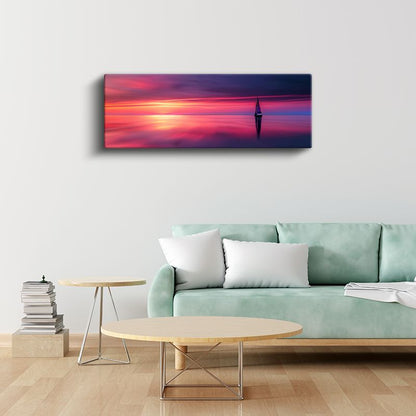 Alev Denizi - Muhteşem Gün Batımı Manzarası Kanvas Tablo