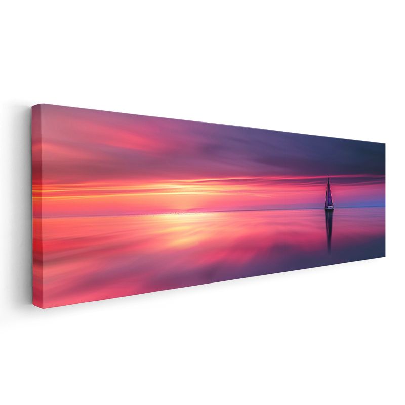 Alev Denizi - Muhteşem Gün Batımı Manzarası Kanvas Tablo