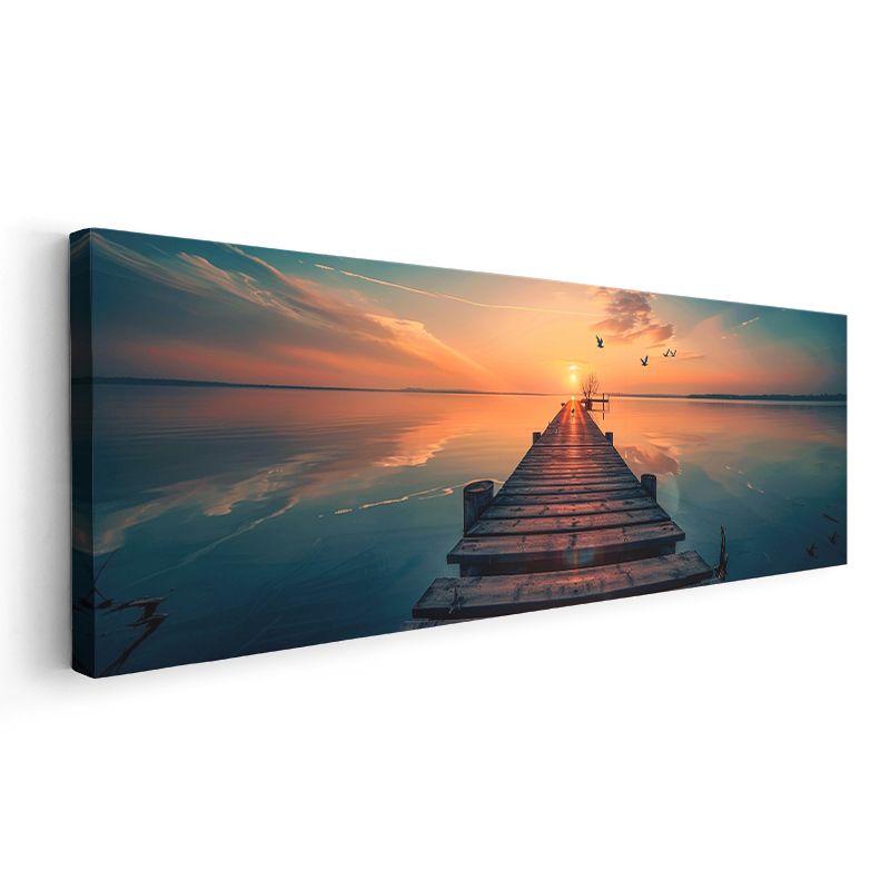Sonsuzluk İskelesi - Huzur Veren Gün Batımı Kanvas Tablo
