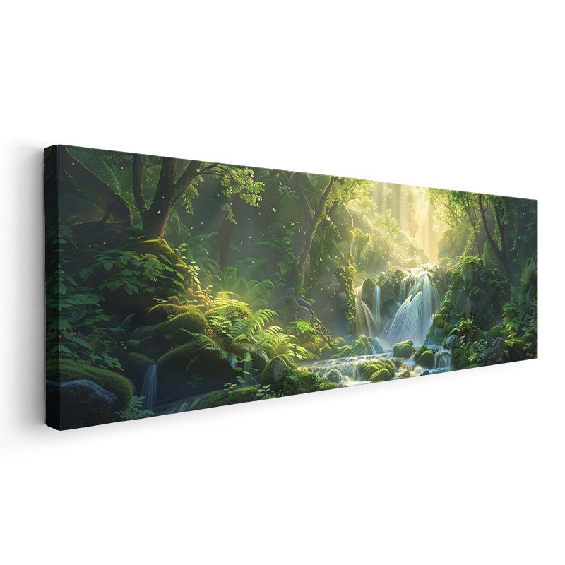 Gizli Cennet - Büyüleyici Orman Şelalesi Kanvas Tablo