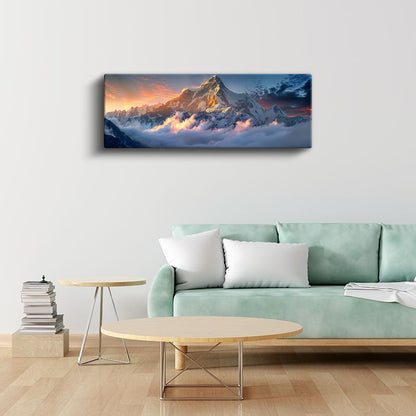 Bulutların Üstünde - İhtişamlı Dağ Zirvesi Kanvas Tablo