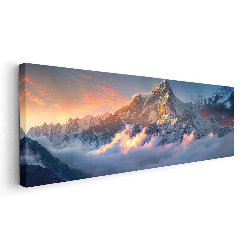 Bulutların Üstünde - İhtişamlı Dağ Zirvesi Kanvas Tablo