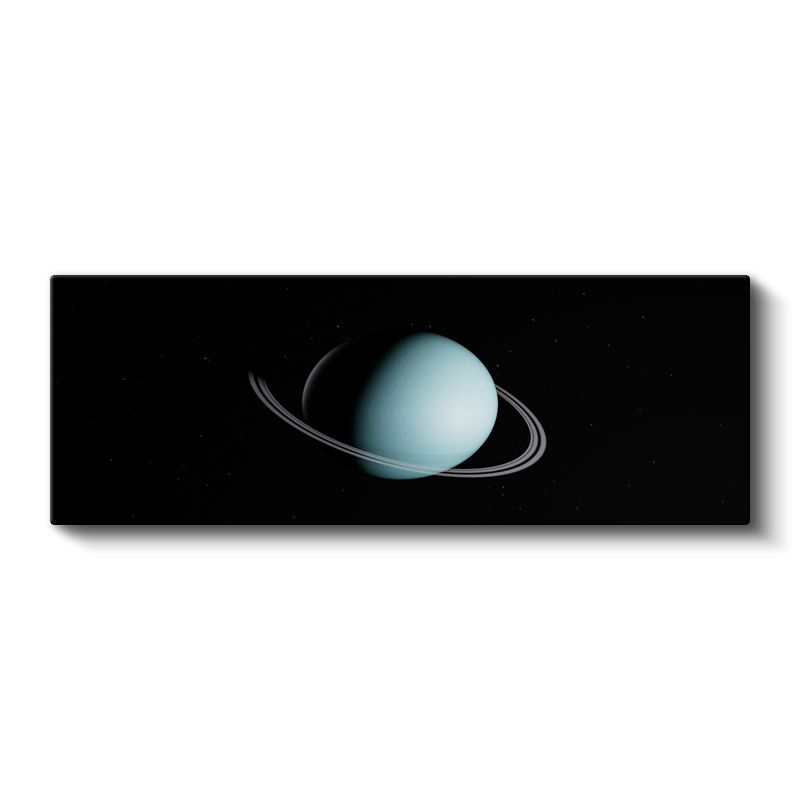 Satürn - Uzayın Derinliklerinde Halkalı Gezegen Kanvas Tablo