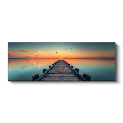 Gün Batımı İskelesi - Huzur Limanı Kanvas Tablo