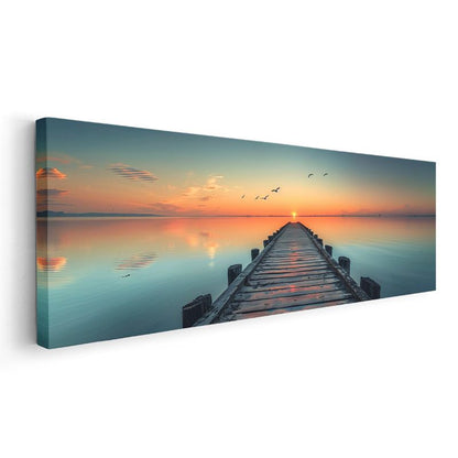 Gün Batımı İskelesi - Huzur Limanı Kanvas Tablo
