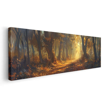 Altın Orman - Güneş Işınları Patikası Kanvas Tablo