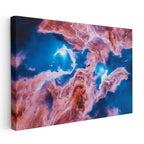 Yatay Kanvas Tablo Pembe Ve Mavi Gaz Bulutları Manzara Tablosu Ev Ofis Duvar Dekoru