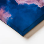 Yatay Kanvas Tablo Pembe Ve Mavi Gaz Bulutları Manzara Tablosu Ev Ofis Duvar Dekoru