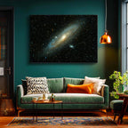 Yatay Kanvas Tablo Parlak Sarmal Galaksi Ve Yıldızlar Manzara Tablosu Ev Ofis Duvar Dekoru