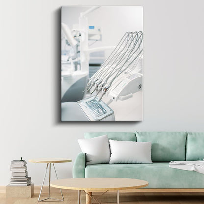 Diş Hekimi - Modern Diş Kliniği Ekipmanları Kanvas Tablo