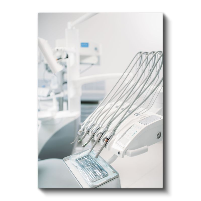 Diş Hekimi - Modern Diş Kliniği Ekipmanları Kanvas Tablo