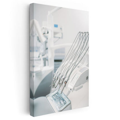 Diş Hekimi - Modern Diş Kliniği Ekipmanları Kanvas Tablo