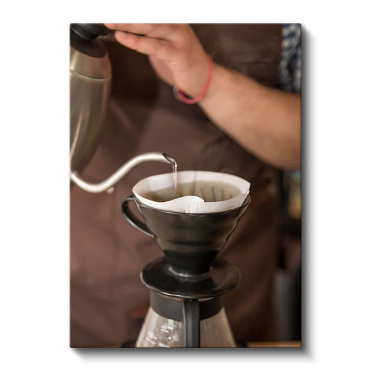 Barista - El Demlemesi Kahve Hazırlama Tekniği Kanvas Tablo