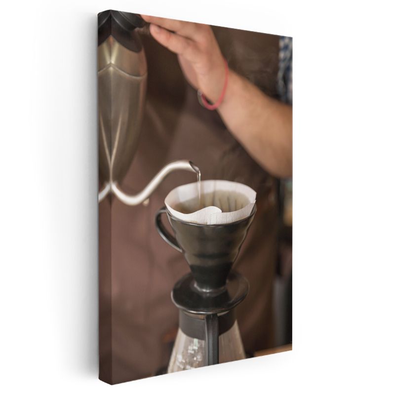 Barista - El Demlemesi Kahve Hazırlama Tekniği Kanvas Tablo