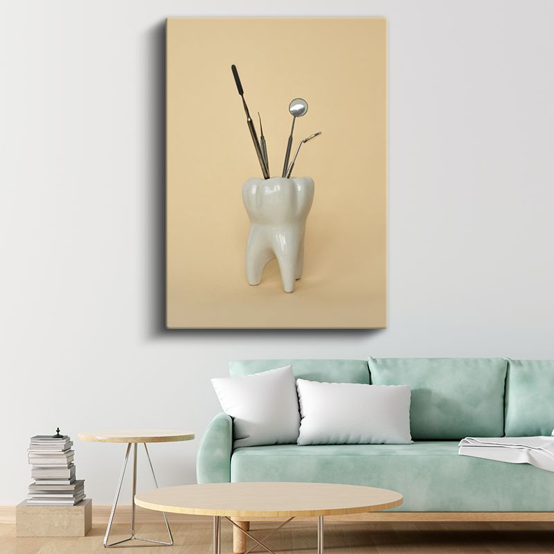 Diş Hekimi - Diş Tedavi Aletleri ve Ekipmanları Kanvas Tablo
