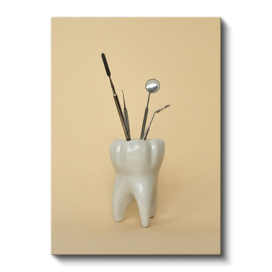 Diş Hekimi - Diş Tedavi Aletleri ve Ekipmanları Kanvas Tablo
