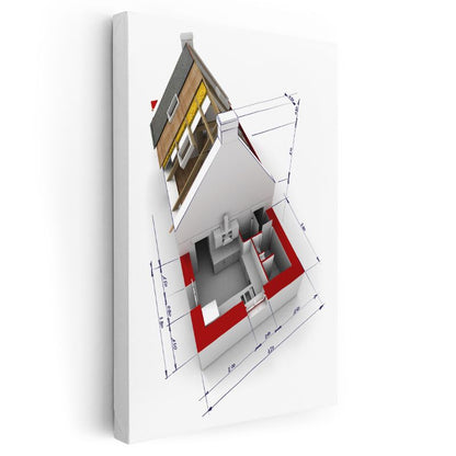 Mimar - 3D Ev Modelleme ve Görselleştirme Kanvas Tablo