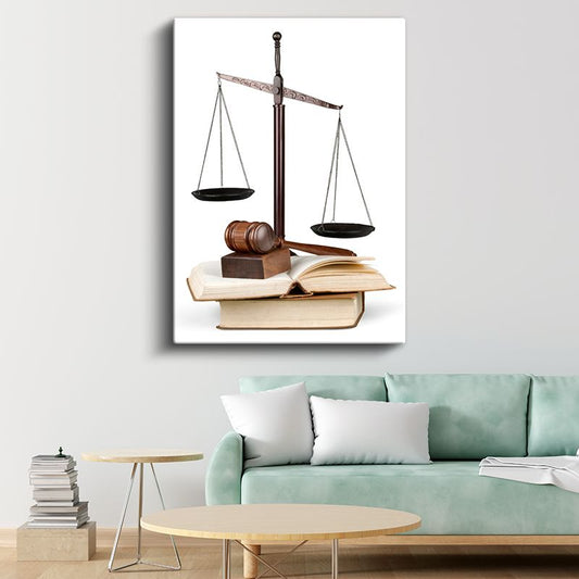 Avukat - Adalet Terazisi ve Hukuk Kanvas Tablo