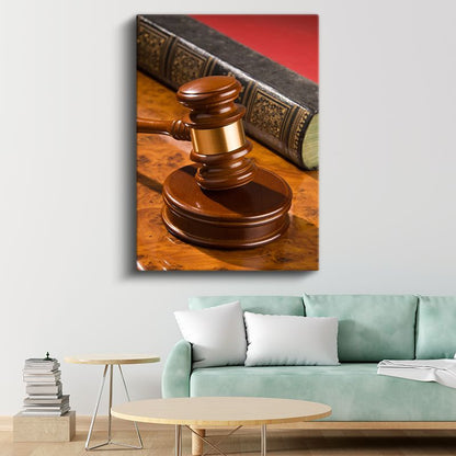 Hakim - Adalet Tokmağı Kanvas Tablo