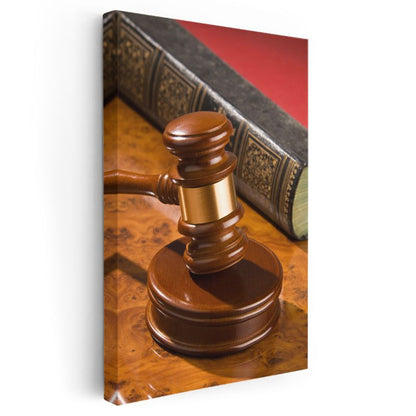 Hakim - Adalet Tokmağı Kanvas Tablo