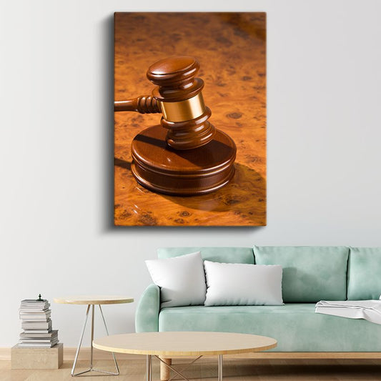 Hakim - Mahkeme Salonu Sembolü Kanvas Tablo