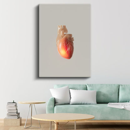 Kardiyolog - Kalp Anatomisi Kanvas Tablo