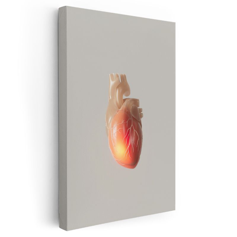 Kardiyolog - Kalp Anatomisi Kanvas Tablo