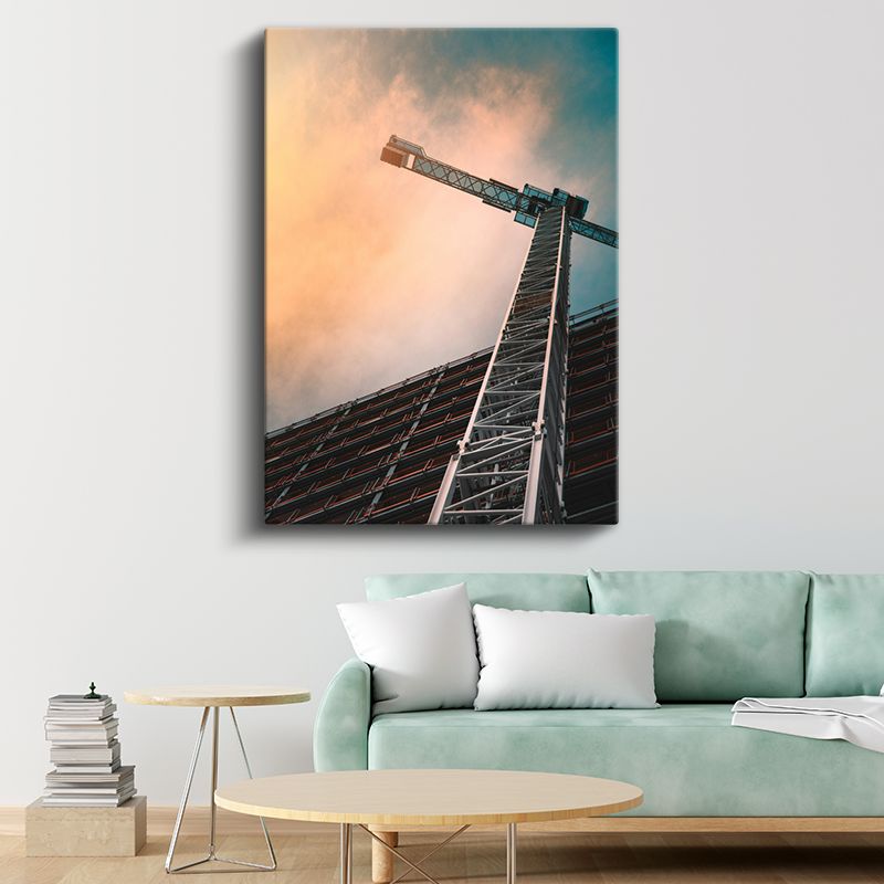 İnşaat Mühendisi - Modern Yapı İskeleti Kanvas Tablo