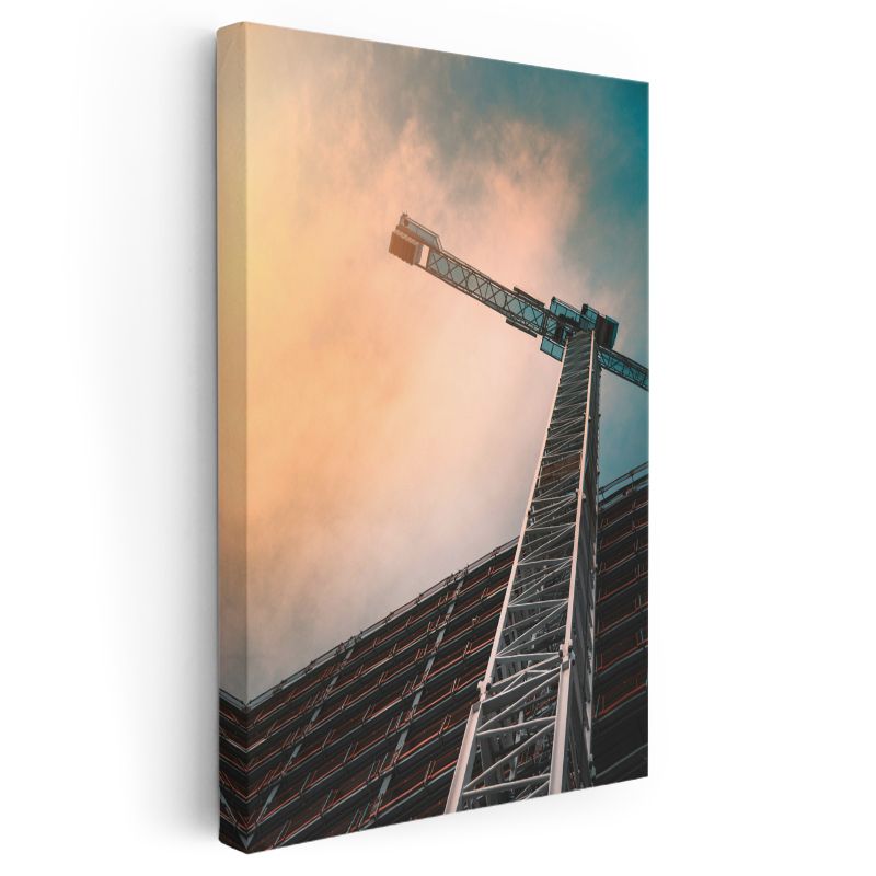İnşaat Mühendisi - Modern Yapı İskeleti Kanvas Tablo