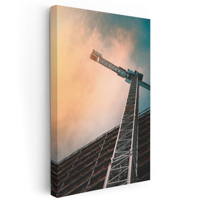 İnşaat Mühendisi - Modern Yapı İskeleti Kanvas Tablo